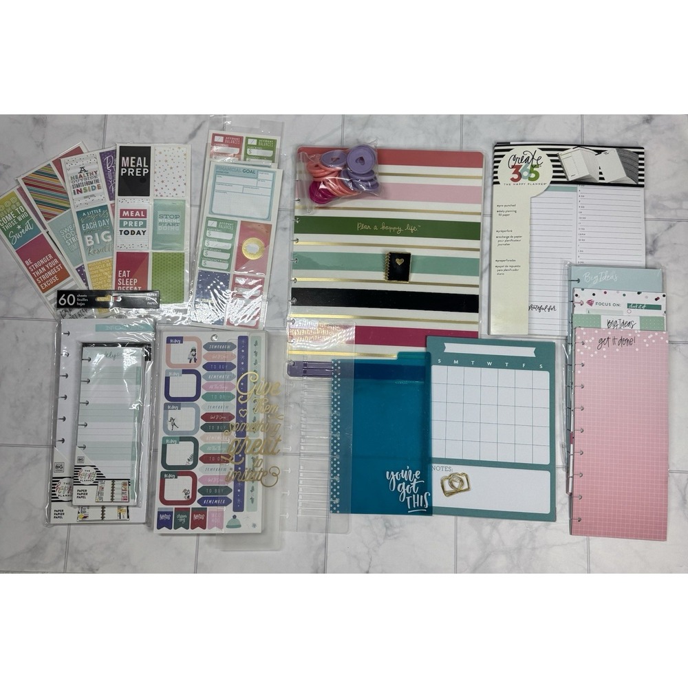 Me & My BIG ideas The Happy Planner Starter Lot EUC
